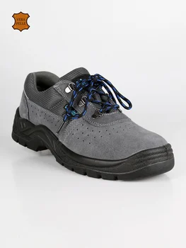 

Safety shoes leather camosciata-Gray