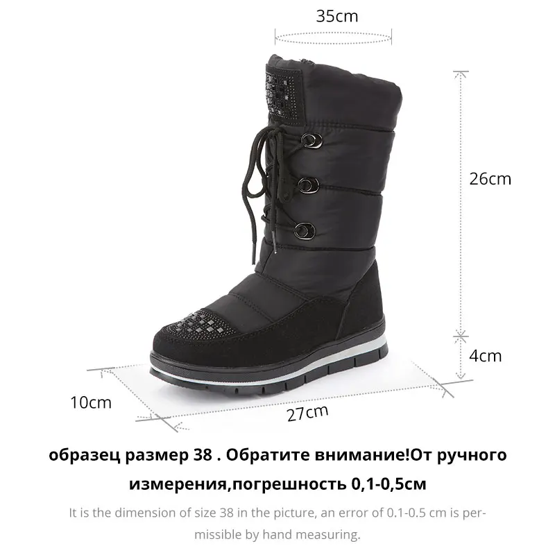 GOGC сапоги женские на зиму Женская обувь платформе водонепроницаемые зимние