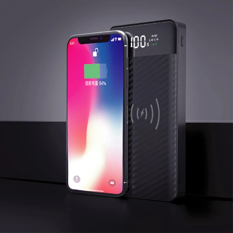 2018 QI Wireless Charging Power Bank 10000mAh Battery Wireless Charger Mobile Phone Charger Powerbank For iPhone X 8 Samsung S9