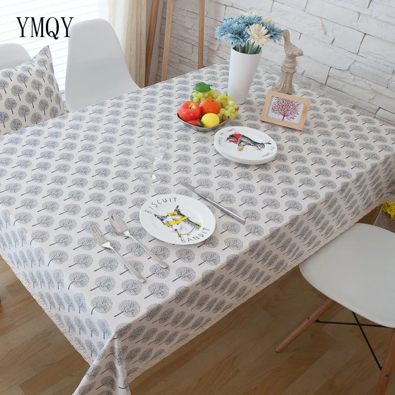 YMQY 2018 Japanese minimalist theatrical cotton cloth tablecloths coffee table computer desk