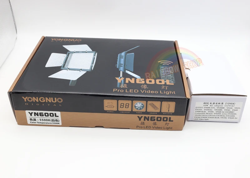 YONGNUO YN600L YN 600 светодиодный светильник для видео с адаптером переменного тока Одноцветный или двухцветный регулируемый светодиодный светильник для цифровой зеркальной фотокамеры
