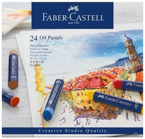 Оригинальный Faber Castell масляные пастельные мелки Набор 24 Цвет синий коробка