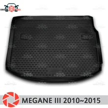 Коврик для багажника Renault Megane 3 2010~, коврик для багажника, Нескользящие полиуретановые грязезащитные внутренние багажники, автомобильный Стайлинг