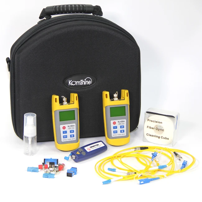 

FTTH Tool Kit KomShine KLT-25M Fiber Optic Tool Kit with Optical power meter Optical Light Source and Visual Fault Locator