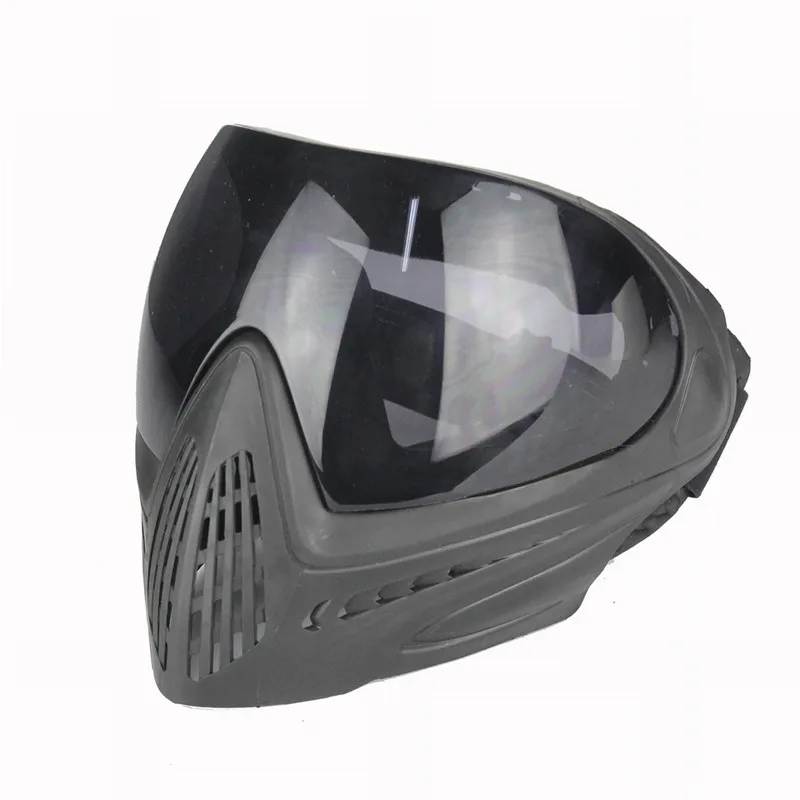 Тактические очки страйкбол Анти-туман полная мотоциклетная маска для защиты лица очки Пейнтбольные очки Защита глаз для охоты езда на велосипеде - Цвет: Black