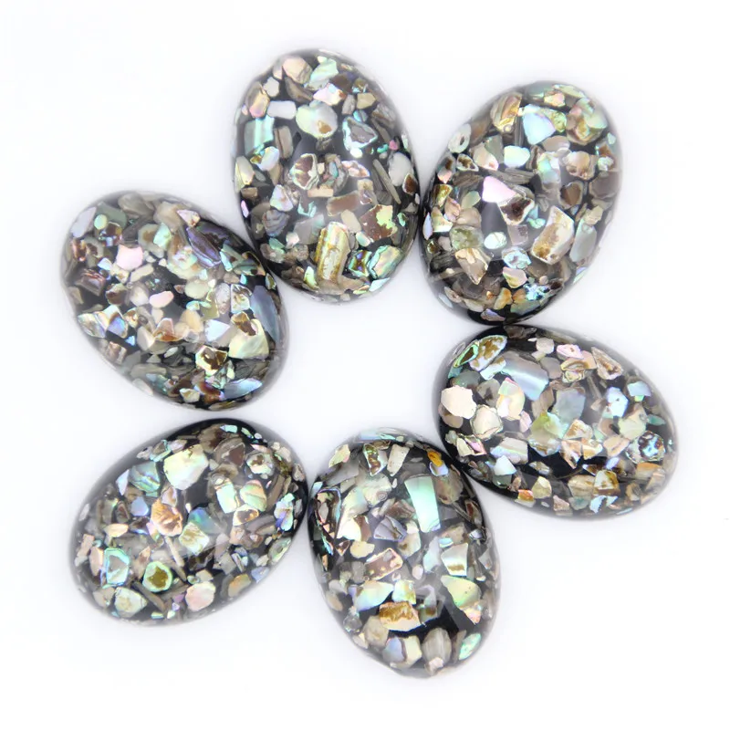 

Whole 10pcs 18x25mm oval resin dark amber cabochon for jewelry making
