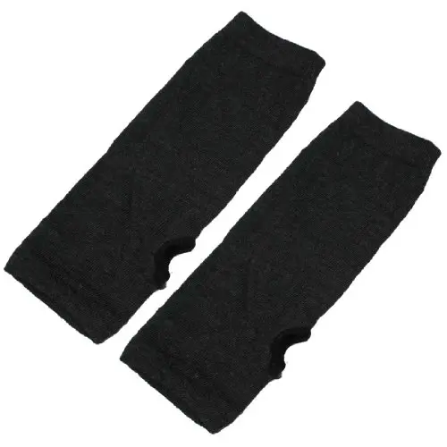 NEW Lady Dark gray Seamless Elastic Thumbhole Wrist Warmer Gloves