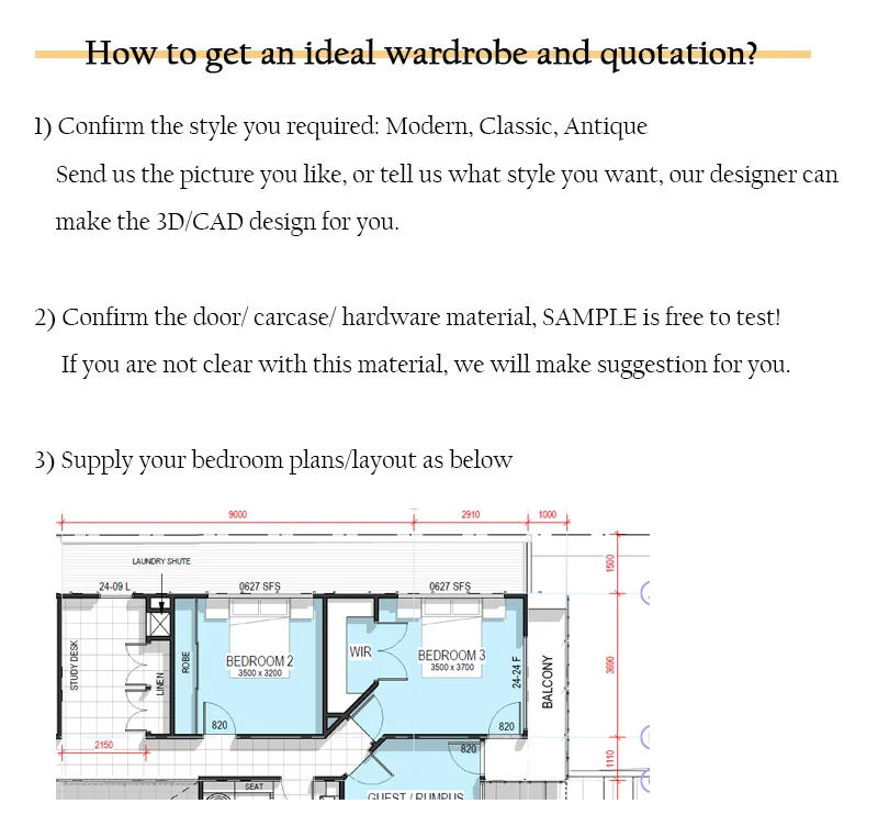 wardrobe quotation