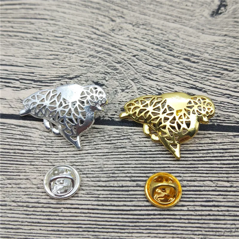

New Pomeranian Brooches and Pins Trendy Animal Metal Suit Brooches Men Fashion Pet Jewellery