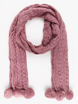 

Scarf with pompon perforated