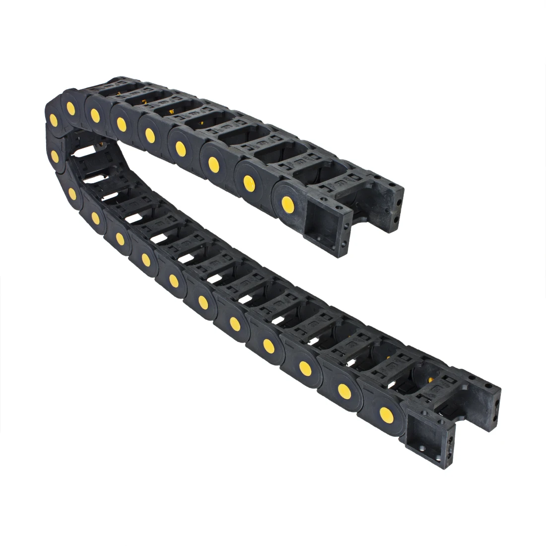 

UXCELL R55 25Mm X 50Mm Black Plastic Open Type Cable Drag Chain Wire Carrier 1M Length