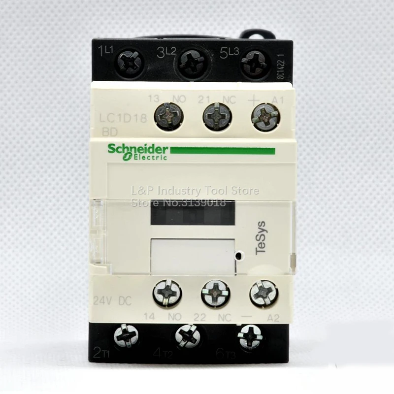 Новинка оригинальное реле контактора Schneider LC1D18BDC DC24V LC1-D18BDC 18A нагрузка 7 5 кВт-380 В |
