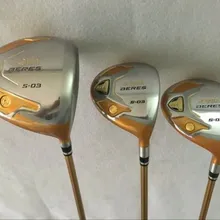 Фирменная новинка комплект из 3 предметов, 4 звезды Хонма S-03 деревянный набор Хонма S-03 гольфовая клюшка "Вуд" Клюшки для гольфа драйвер+ проход древесина графитный вал с головных уборов