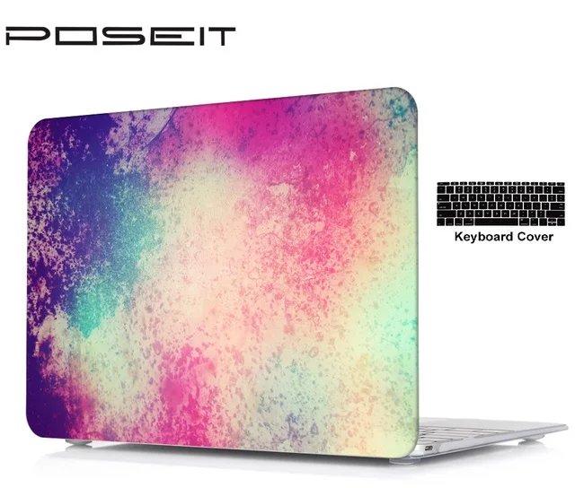 Высококачественный пластиковый жесткий чехол с цветной печатью+ крышка клавиатуры для Macbook Pro retina Air 11 13 Touch Bar 11 12 13 15 дюймов - Цвет: Бежевый