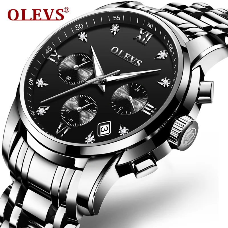 

OLEVS Brand Luxury Men's Watch Quartz Watch Men Sport Calendar Timer minutes Luminous Waterproof Multifunction Relogio Masculino