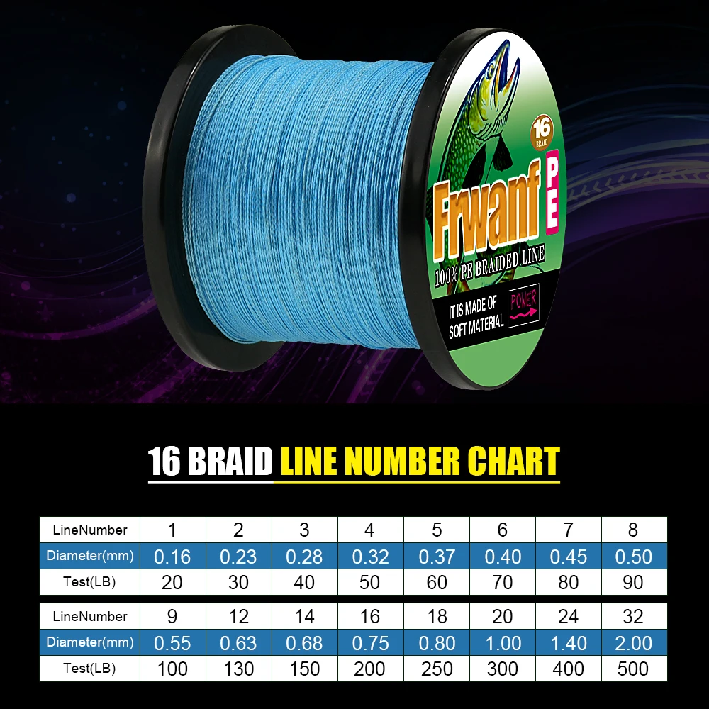 Леска рыболовная плетеная 16 нитей 500 м 20 lb|fishing line|braided fishing linebrand line |