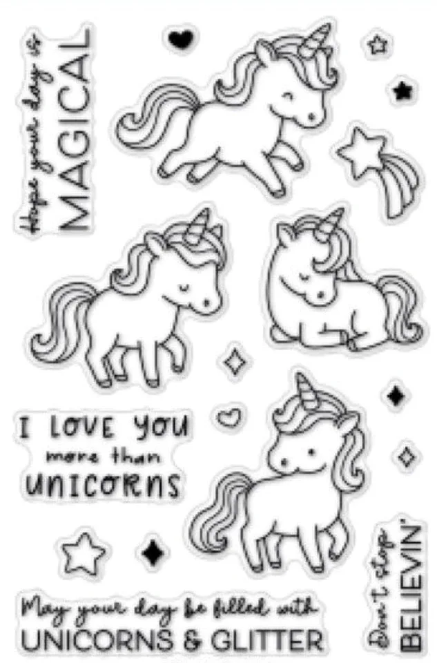 

unicorn Stamp Or stamp for DIY Scrapbooking/Card Making/Kids Fun Decoration Supplies A642