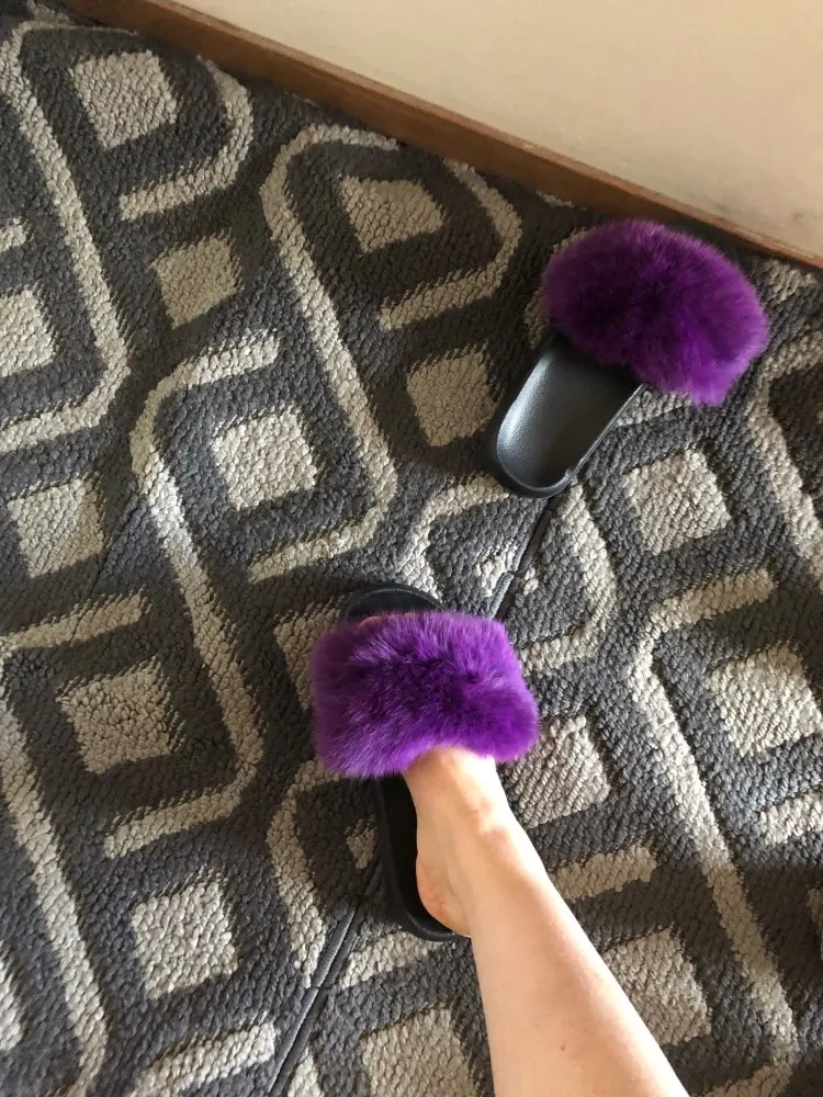 Fluffy Ladies Fur Slides - Winfinity Brands