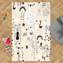 Else розовый Пол Белый Черный забавные животные девушки 3d принт нескользящие микрофибры гостиной декоративные современные моющиеся области коврик