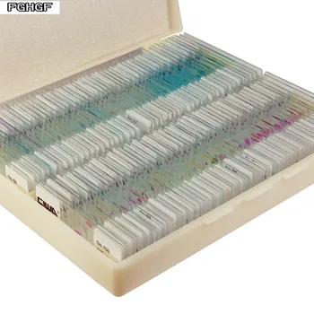 

FGHGF BC-5K Microscope Specimen Specimen Slice 100 PCS Animals and plants Specimen slice Chinese and English Menu