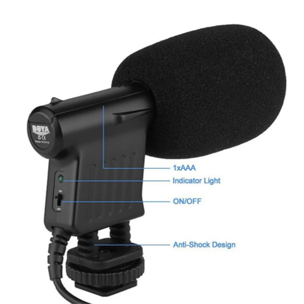 BOYA BY-VM01 микрофон направленный Видео Студия конденсаторный микрофон для записи для Canon Nikon Penda sony DSLR камера видеокамера