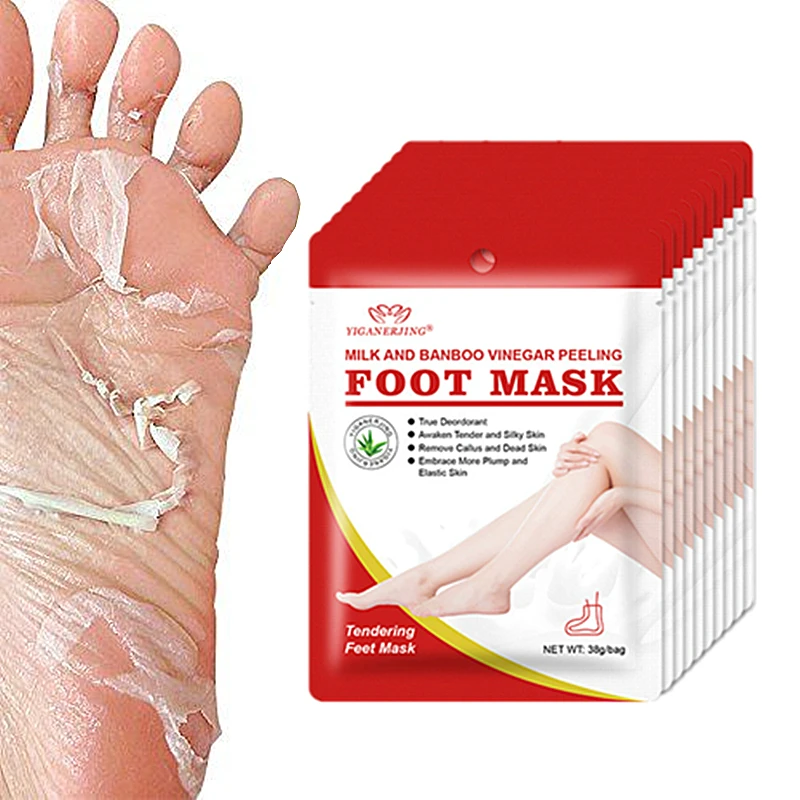 

1Pair Milk Ginger Bamboo Peeling Foot Mask Exfoliating Socks for Pedicure Socks Baby Feet Masks Remove the Skin Dropshipping