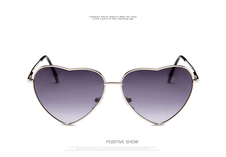 SIMPRECT, женские солнцезащитные очки с сердечком,, Ретро стиль, градиентная металлическая оправа, солнцезащитные очки, фирменный дизайн, Ретро стиль, Lunette De Soleil Femme