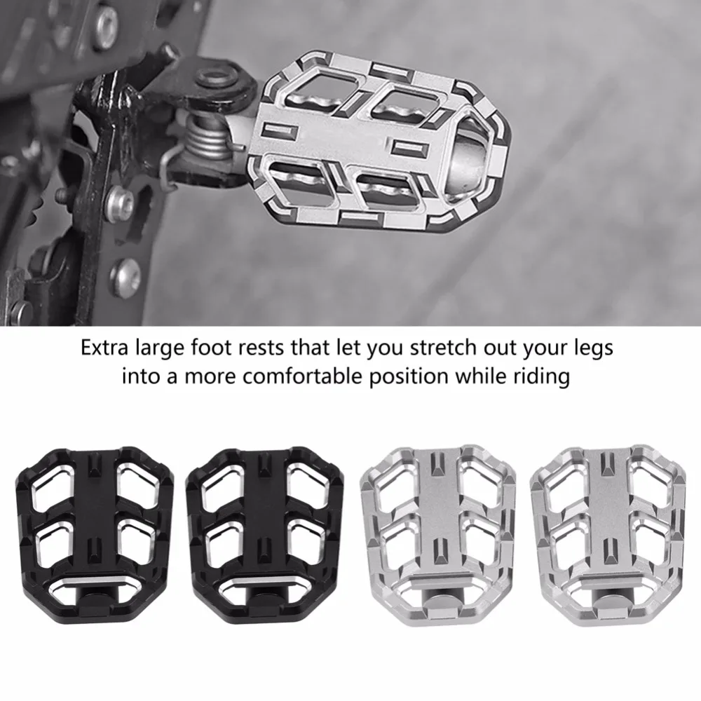 

Motorcycle Billet Wide Foot Pegs Pedals Rest Footpegs Universal for BMW G310R G310GS R1200GS LC S1000XR 2015 2016 2017 2018