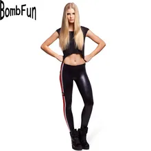 Новое поступление Для женщин леггинсы средняя линии талии брюки 3D печати Клубные Фитнес брюки красные полосы Легинсы Calzas Deportivas Mujer