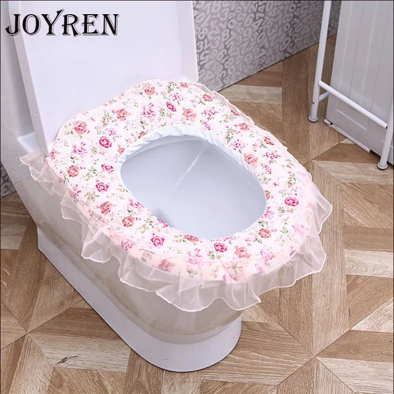 JOYREN New Arrived Lace Decorations Toilet Warm Zipper style Toilet