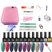 Набор для акриловых ногтей с УФ светодиодный осушитель для лампы Гель-лак Гибридный лак для маникюра Набор для художественных инструментов
