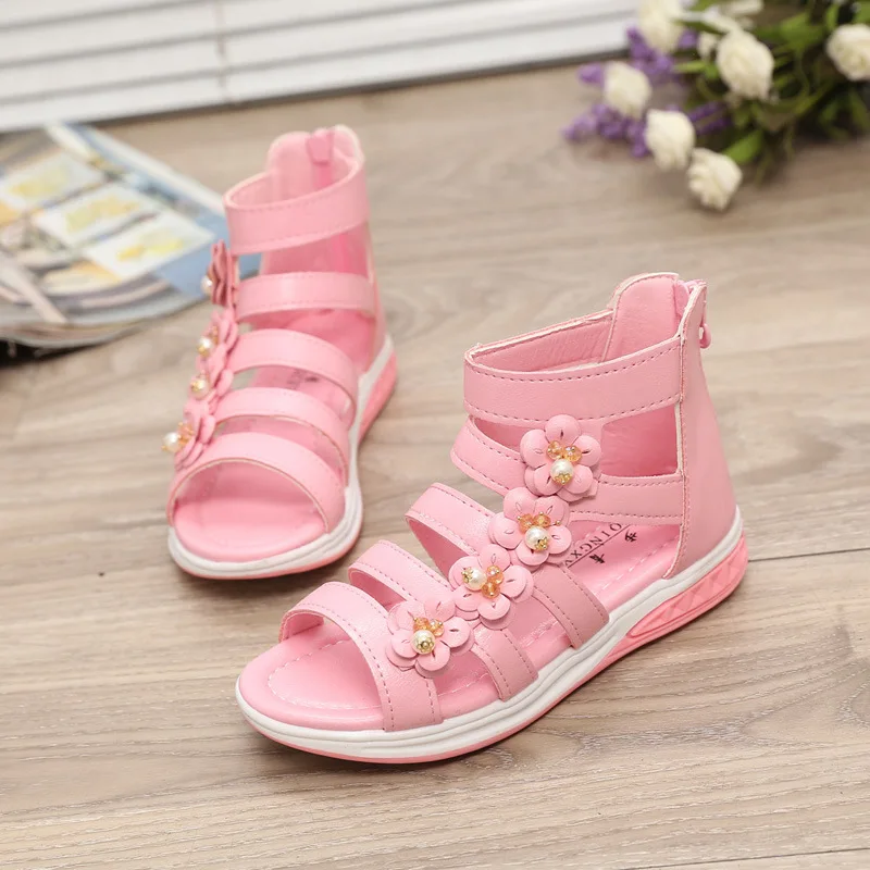 

Summer children sandals Girls princess beautiful flower shoes kids flat Sandals baby Shoes sneakers Girl Sandals