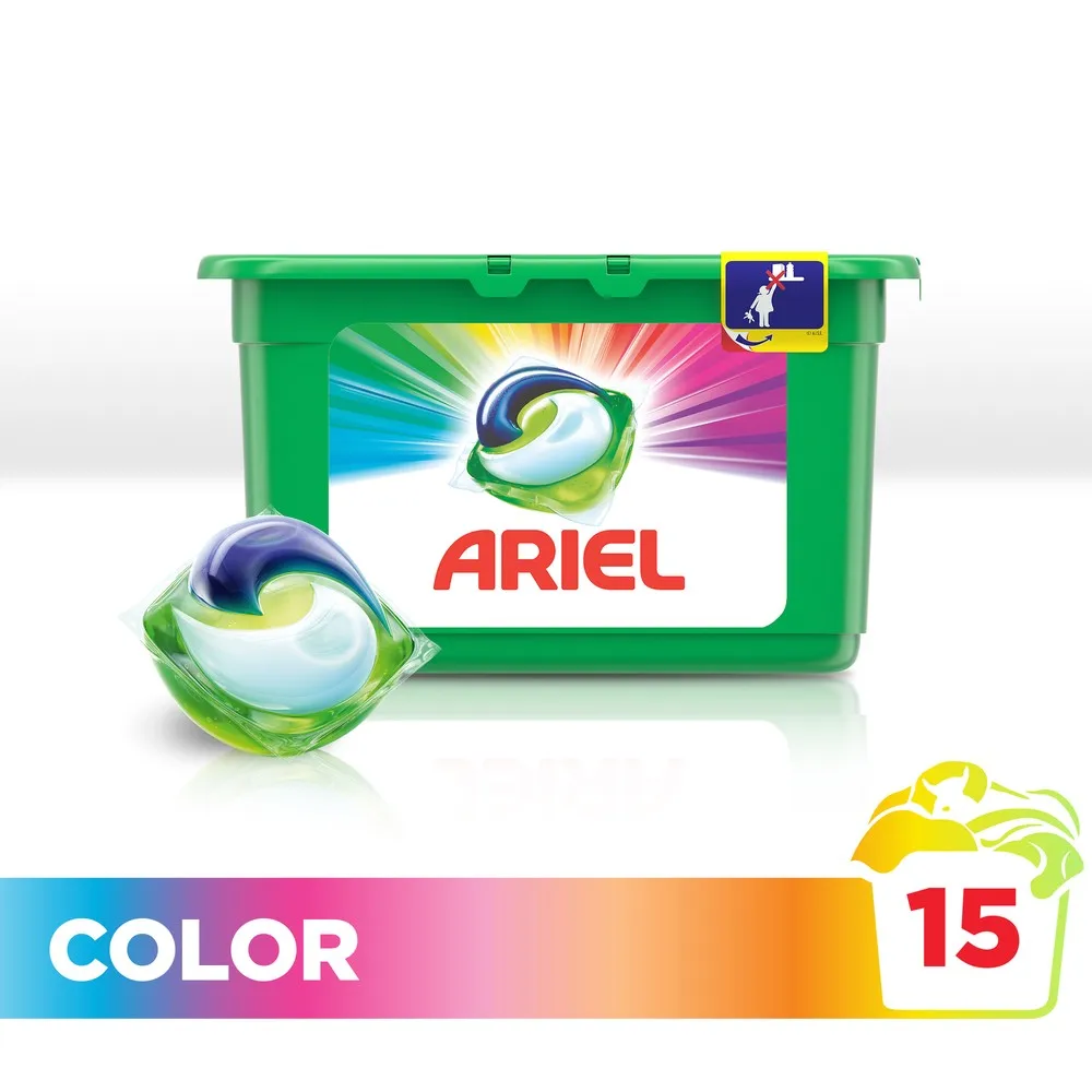 Washing Powder Capsules Ariel Capsules 3in1 Color (15 Tablets) Laundry