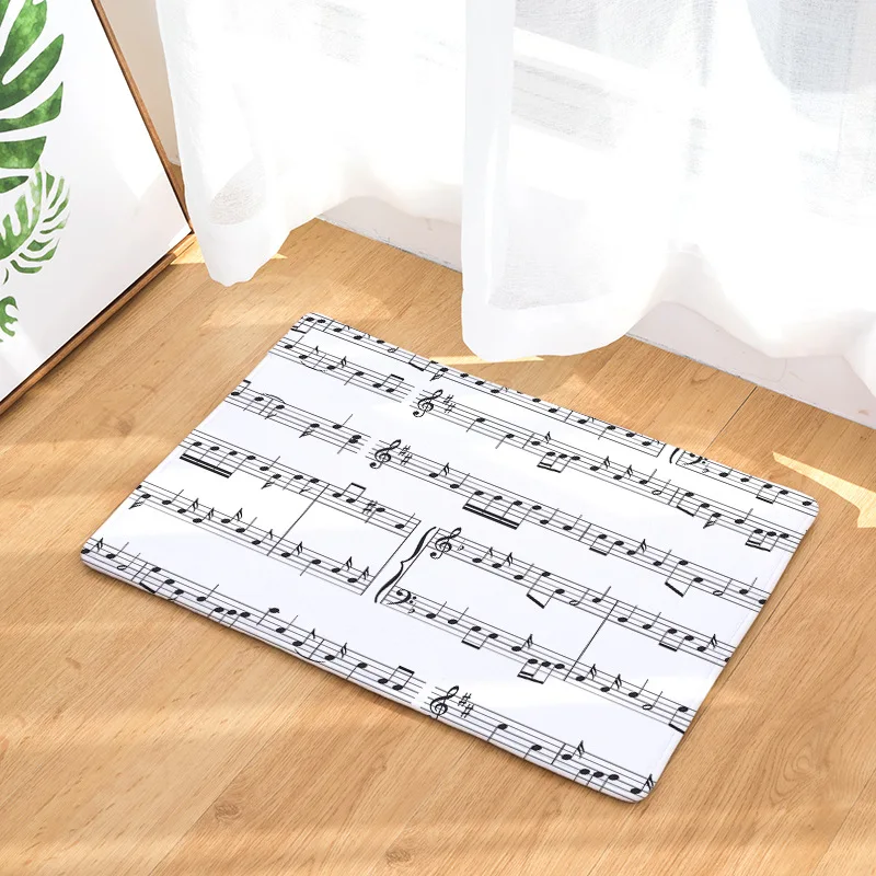 BLRISUP 40x60 см музыка рифма Примечания коврик с рисунком кухонный ковер вход в ванную комнату нескользящий дверной коврик напольный околодверный коврик коврики