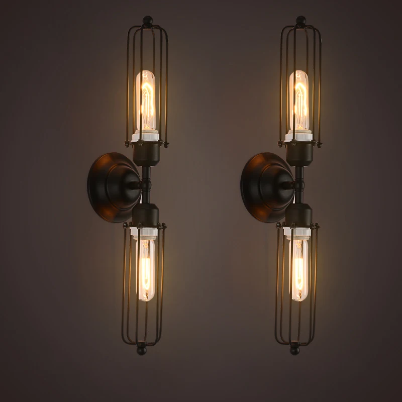  Loft Vintage Wall Lamps American Industrial Edison Lightis Bulb E27/ E26 Holder Bedside wandlamp be - 1000005854317