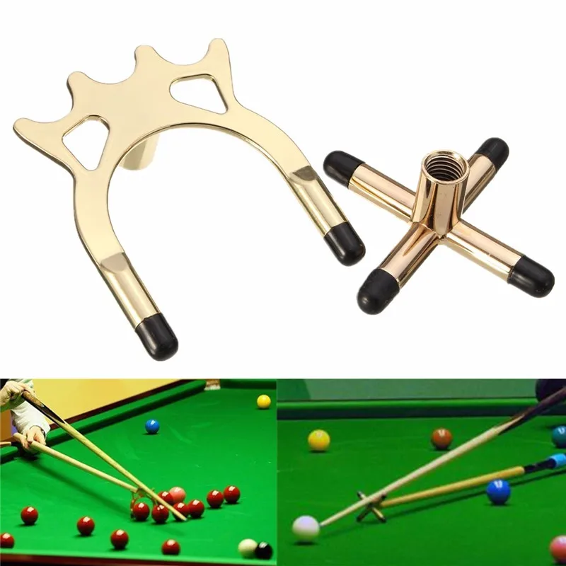 

1pc Brass Cross & Spider Holder Rests Stick Frame Billiards Snooker Pool Cue Rest Bridge Head Holder Accessories