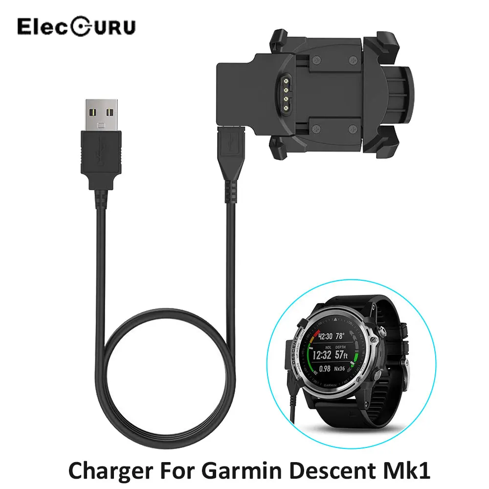 

Smart Accessories USB Charger For Garmin Descent Mk 1 Smart Watch Replacement USB Data Sync Fast Charging Cable Cradle Dock