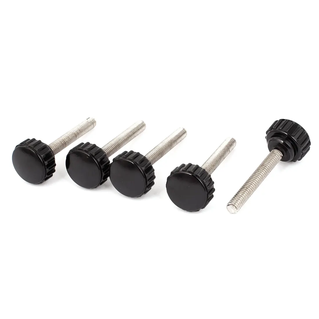 

UXCELL 5 Pcs M6x40mm Male Threaded Knurled Plastic Thumbscrew Grip Knob 21Mm Head