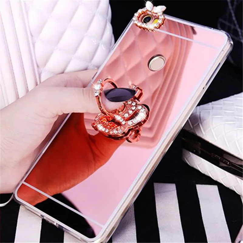 

Mirror Bling Phone Shell For Xiaomi Mi 5 5S 5C 5X 6 Plus Note 2 Mix Max 2 3 Ring Case For Redmi 6 pro 6a Note 3 4 4A 4X Cover