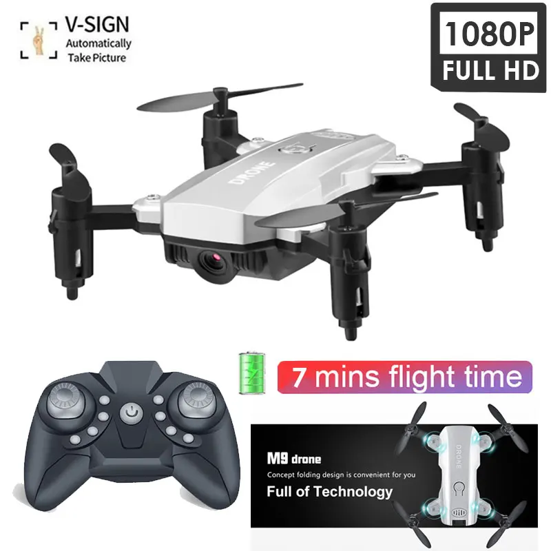 

M9 Mini Smart Foldable RC Drones Wifi FPV with 1080P HD Camera Fixed Height 3D Rolling Dron Quadcopter Drone 4K