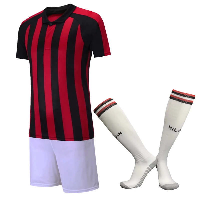 

blank Football Jerseys 18/19 Kids Adult Soccer Jersey Set Survetement Football Kit Men child Futbol Training Uniforms with socks