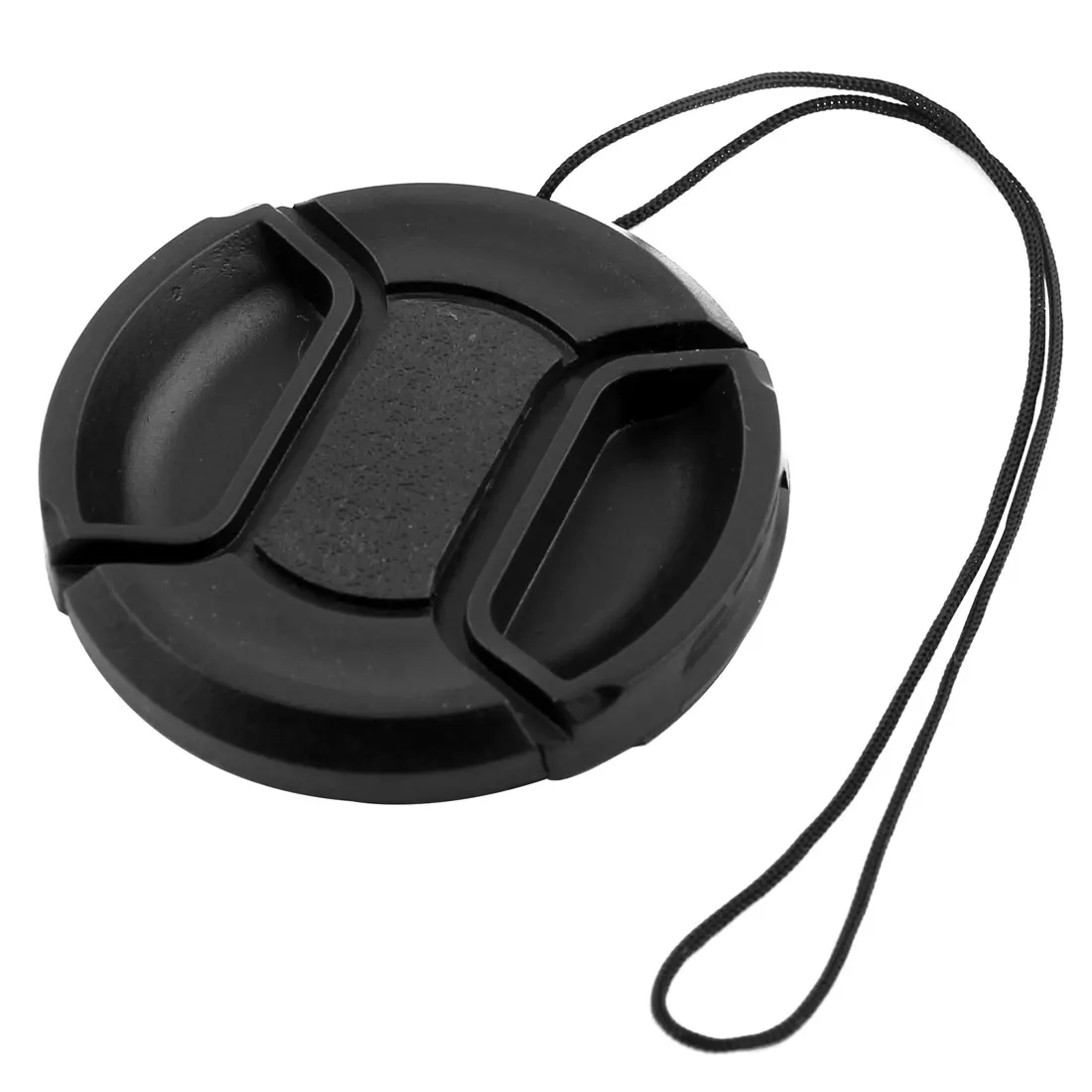 UXCELL Black Center Pinch Camera Lens Hood Cap 49Mm W String on