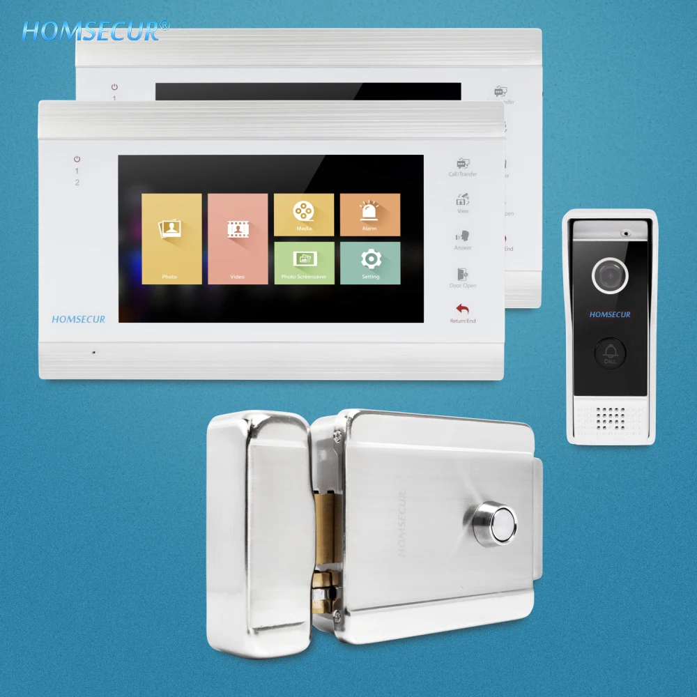 

HOMSECUR 7" Hands-free Video&Audio Smart Doorbell 1.3MP with Waterproof Camera (BC031HD-B +BM705HD-W)