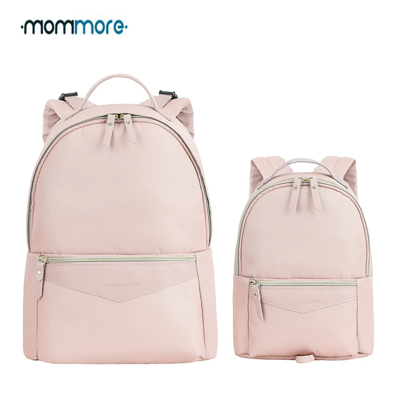 

mommore Fashion Diaper Backpack 2 Set/Pcs Mother-Baby Diaper Bag with Toddler Backpack Waterproof Travel Backpack for Mom Kids