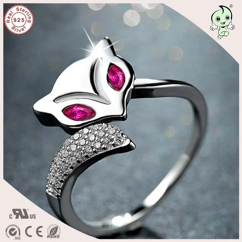 

Very Popular S925 Pure Silver Fox Shape Toe Rings For Girl or Lady or Woman