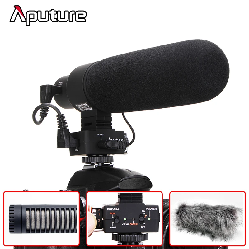 

Aputure V-Mic D2 Shotgun Directional Condenser Microphone for Canon Nikon Sony Panasonic DSLR Camera Camcorder Audio Recorder