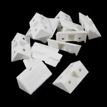 Furniture Cabinet Fastener Corner Braces 90 Degree Right Angle Brackets White 10Pcs cofa 10pcs furniture cabinet fastener corner braces angle brackets white