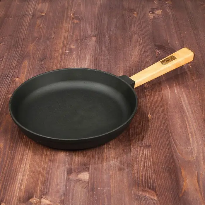 Koop Koekenpan Gietijzeren Met Houten Hand Kaukasisch Grill Koffie Pot Bowler Pan Koekenpan Mok 02240 R2