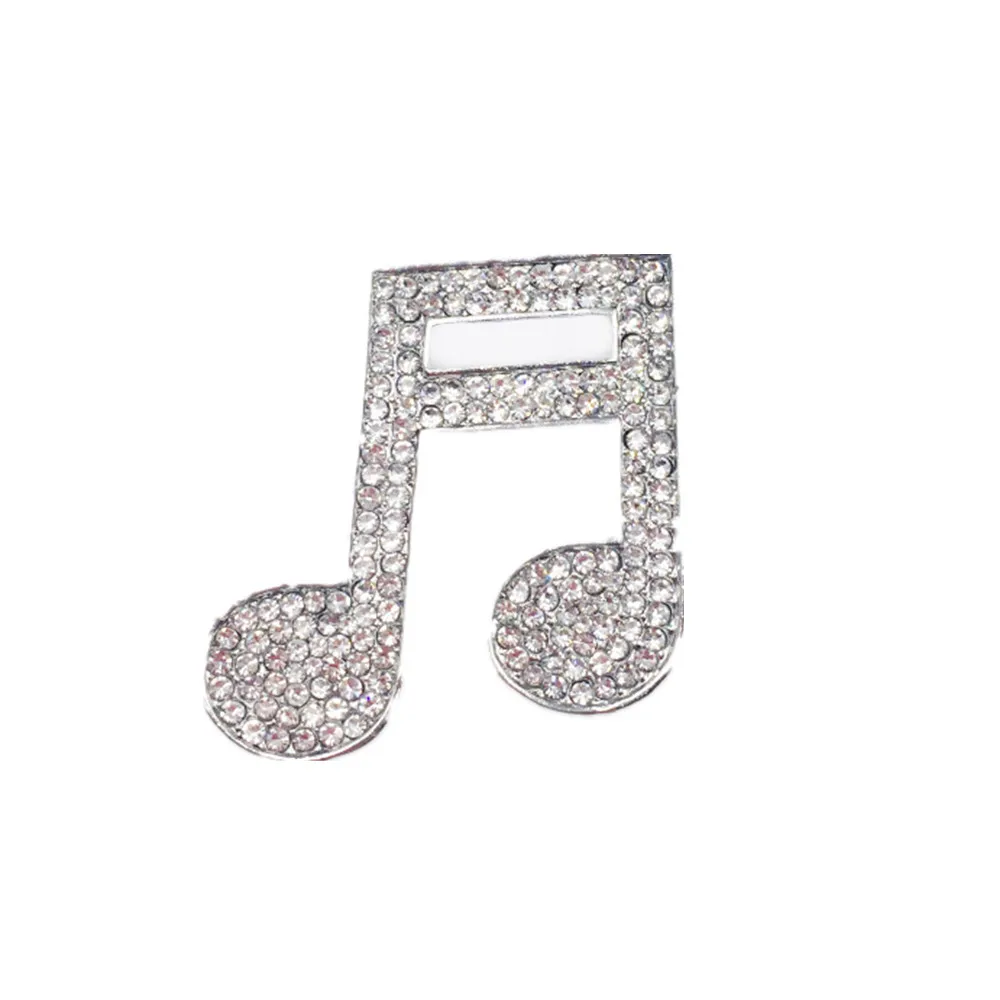 

New Arrival Amazing Rhinestone Music Note Brooch Hat Accessories Scarf Clip Pins Fashion Brooches Women Wedding Jewelry