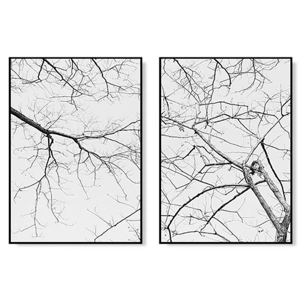 wallpapers Black Tree Branches On Canvas aliexpress